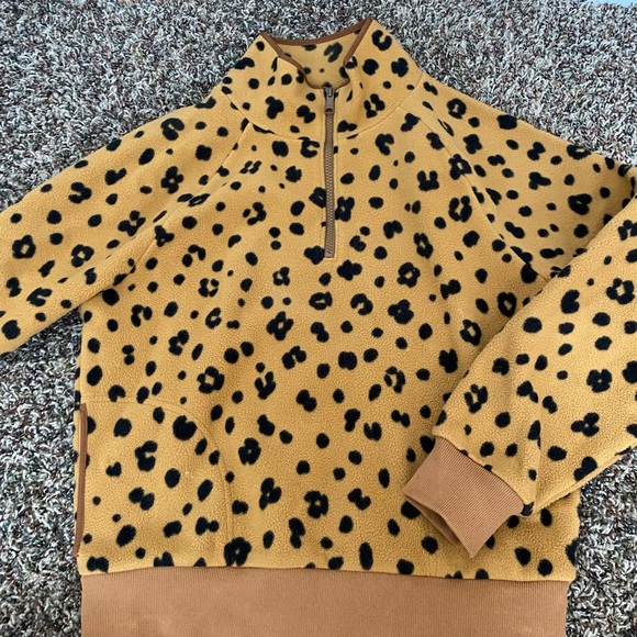 Leopard print madewell half zip - Picture 2 of 4